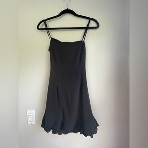 Lucy in the Sky black tie back ruffle dress